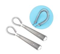 ELAYARD 2 pièces Batteur Œufs Manuel Inox à Main Ressort pour Sauces et Œufs Mixeur Portable pour Cuisine Agitateurs Boissons Chaudes et Pâtisserie