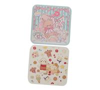 ELAYARD 2 Pièces Boîte-cadeau de secours contenants de biscuits de récipients en étain boîtes de boulangerie à cookies pot d'épices blanc