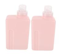ELAYARD 2 Pièces Bouteille Distributeur Liquide Lessive Flacon Plastique Rechargeable Carré pour Salle de Bain Cuisine Voyage Doseur Savon et Adoucissant Multifonction