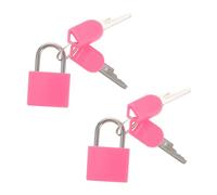 ELAYARD 2 Pièces Cadenas Clé Laiton avec Clé Serrure Sécurisée pour Casier Journal et Valise Couleur Rose