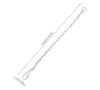 ELAYARD 2 pièces Chaîne de Remplacement pour Abattant Wc Acier Inoxydable Fixation Facile à Installer Corrosion Kit de Adapté Plupart des Clapets