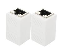 ELAYARD 2 pièces Connecteur Ethernet Femelle à Femelle Coupleur Compatible Adaptateur Rallonge Réseau Zinc Abs Installation Rapide Plug and Play
