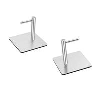 ELAYARD 2 pièces Crochet Mural Inox sans Perçage pour Cuisine et Salle de Bain Support Multifonction Rouleau Papier et Rangement Pratique Lot de Crochets Magnétiques Robustes Argenté
