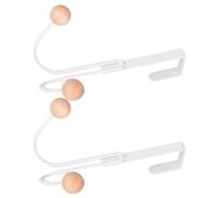 ELAYARD 2 pièces Crochet Sans Percage pour Porte Patère Double Têtes avec Protectrices Rangement Suspendu Résistant pour Manteaux Serviettes Cuisine et Salle de Bain