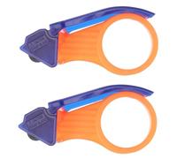ELAYARD 2 pièces Distributeur de Ruban Adhésif Métal Coupeur Manuel Robuste Dispositif de Scellement Ergonomique Anti-rouille pour Conditionnement de Boîtes Usage Professionnel et