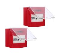 ELAYARD 2 Pièces Emergency Fire Reset Button Manual Call Point Alarm Switch for Home Office Hotel Restaurant Safety