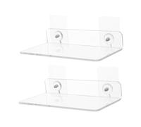 ELAYARD 2 Pièces Étagère Monté Organisateurs Accessoires De Salle De Bain Rangement Salle De Bain Noir Rayonnage Forage Mural Acrylique