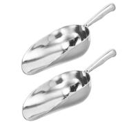 ELAYARD 2 Pièces Ice Scoop Metal For Freezer Aluminium Alloy Thickened Design With Ergonomic Round Handle Cold Resistant Scooper For Candy Protein Powders And Flour