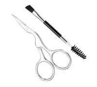 ELAYARD 2 pièces Kit Ciseaux Sourcils et Brosse Peigne pour Tailler et Discipliner Outils de Grooming pour Hommes et Femmes pour Usage Quotidien et Maquillage