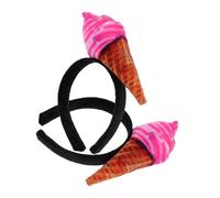 ELAYARD 2 Pièces Lot Bandeaux Fête Forme Cornet Glacé Accessoire Cheveux Halloween Cosplay Bandeau pour Déguisements et
