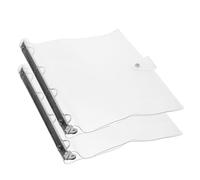 ELAYARD 2 pièces Lot de Protège Cahiers Couverture Souple à Bouton Pression Étui pour Carnet de Notes Fournitures de Bureau Résistantes et Légères