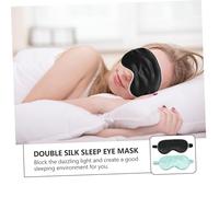 ELAYARD 2 pièces Masques de Sommeil Occultants Doux Soie Naturelle Confortables et Respirants avec Bande Élastique Lot pour Voyage et Maison Adaptés pour Détente et Repos
