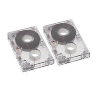 ELAYARD 2 pièces Mini Cassette Audio Vierge pour Enregistreur Interview Portable Bande Audio Compatible avec Divers Lecteurs et Enregistreurs Vocaux