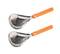 ELAYARD 2 Pièces Outil Manuel Corer Citrouille Acier Inoxydable Éplucheur Cuillère pour Séparer et Accessoire Cuisine pour Fête Dautomne et Thanksgiving Orange