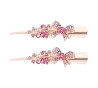 ELAYARD 2 pièces Pince à Cheveux Clip Alligator Antidérapant Accessoire Coiffure Élégant et Portable Lot de Rose