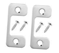 ELAYARD 2 pièces Plaque de Gâche Acier Inoxydable pour Porte Extérieure Renfort Serrure Effraction Fixation Précise avec Vis Remplacement pour Loquets de Porte