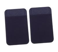 ELAYARD 2 pièces Porte-Cartes Téléphone Adhésif Cuir PU Résistant Bleu Marine Pochette Autocollante Compacte pour Cartes et Espèces Compatible Smartphone