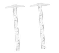 ELAYARD 2 Pièces Règle T Transparente Plastique Double Échelle Précise pour Étudiants Outils de Mesure pour Dessin et Conception Académique Lot