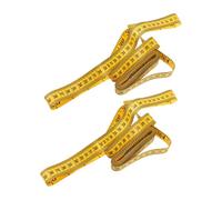 ELAYARD 2 Pièces Ruban de Couture Souple Jaune Épais Lot de Mètres Portables pour Mesurer Corps Couturières Artisans et