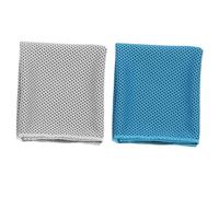 ELAYARD 2 Pièces Serviettes Rafraîchissantes Sport Polyester à Séchage Rapide pour Yoga Fitness Golf Respirantes et Efficaces la Chaleur Bleu Gris