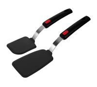 ELAYARD 2 pièces Spatules Silicone pour Poêle Antiadhésive Set Flexibles et Résistantes Chaleur pour Crêpes Œufs Tamagoyaki et Teppanyaki Ustensiles Cuisine Polyvalents Silicone Sûr