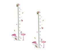 ELAYARD 2 pièces Sticker Toise Murale Garçon Fille avec Règle de Hauteur Motif Animaux Cartoon Autocollant Décoratif pour Chambre Garçon Fille Mesure Pratique et Ludique