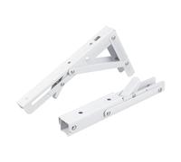 ELAYARD 2 pièces Support Équerre Pliante Acier Inoxydable Équerre Murale Robuste Pliable pour Étagères et Supports Muraux Accessoire Fixation Polyvalent pour Rangement Optimisé
