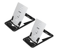 ELAYARD 2 pièces Support Téléphone Pliable Aluminium Lot de Support Métallique pour Smartphone et Tablette Accessoires de Bureau et Voyage Ajustable et Durable