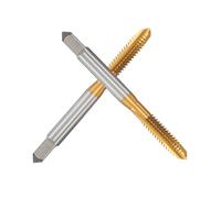 ELAYARD 2 Pièces Tarauds à Filetage Spirale Revêtus Haute Vitesse pour Machines de Perçage et Fraisage Acier Rapide Compatible Cnc et Tapping avec Huile de Taraudage