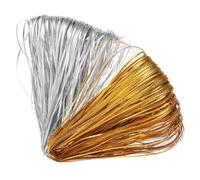 ELAYARD 2 Sets de Cordes à Cheveux Tressées en Plastique Léger pour Filles et Femmes, Décoration de Cheveux Sûre, Coloris Or et Argenté, Accessoires de Coiffure pour Présents et Bals