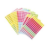 ELAYARD 20 feuilles Lot de Étiquettes Prix Multicolores Autocollantes pour Vente Garage Étiquettes Pré Prix Rondes Faciles à Appliquer et Retirer pour et de Cour