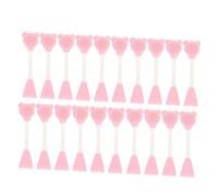 ELAYARD 20 pièces Brosse Silicone Double-embout pour Masque Visage Applicateur Facial Doux Ours pour Exfoliation Légère et Nettoyage Profond Outil Multifonctionnel pour Soins Peau Sensible