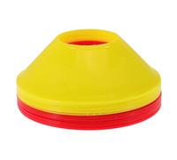 ELAYARD 20 pièces Plots de Marquage Football Souples et Résistants Lot de Cônes d'Exercices Rouge et Jaune Équipement Entraînement Extérieur Antivents pour Exercices de Vitesse et