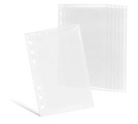 ELAYARD 20 Pochettes Transparentes pour Classeur à 6 Anneaux Format A6, Feuilles de Porte-cartes en Plastique, Recharge pour Protège-cartes, Rangement Organisé pour Autocollants et Cartes