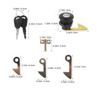 ELAYARD 2set Serrure Coffre Moto Arrière Zinc Métal avec Clés Kit Complet pour Coffre de Scooter Électrique Antivol Sécurisé et Remplacement Facile