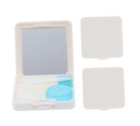 ELAYARD 3 Ensembles Boîte de Lentilles de Contact Blanche Étanche Lot de Boîtiers Compacts et Durables avec Miroir Porte Lentilles Portable pour Rangement Sûr et Pratique