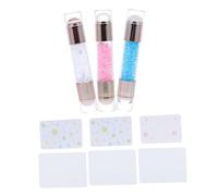ELAYARD 3 ensembles Kit Tampon Manucure Silicone Double-embout pour Nail Art DIY Stamper Ongles French Tip Bleu Rose Transparent Outils Pratiques Maison et Salon
