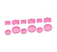 ELAYARD 3 Ensembles Moule Porte-clés Moule En Os Pour Mousse Gel De Silice Rosé 4 Pièces * 3