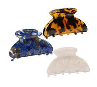 ELAYARD 3 pièces Barrettes Cheveux Femme Acétate Petites Pinces Griffe Antidérapantes pour Cheveux Épais Bouclés ou Fins Accessoires de Mode Chic et Durables