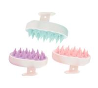 ELAYARD 3 pièces Brosse Massage Cheveux Brosse Shampooing Exfoliante pour Chevelu Nettoyage Doux Humide et Sec Soin Portable pour Massage Relaxation et Élimination des Pellicules