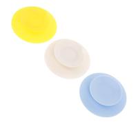 ELAYARD 3 Pièces Silicone Grip Double Sided Suction Cups Non Slip Utensil Rest Pads For Plates And Tableware Flexible Spill Dish Holders In And