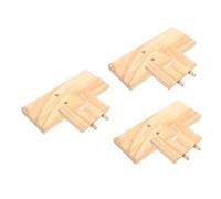 ELAYARD 3 Pièces Support d'adhésif à chaude support de rangement pour outils d'artisanat base de colle thermofusible porte-colle en bois Beige