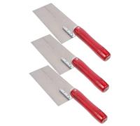 ELAYARD 3 pièces Truelle à Enduit Inoxydable avec Manche Bois Couteau à Mastic Robuste pour Réparation Maçonnerie Spatule Lissage pour Plâtre et Briques Outil Professionnel pour Finition