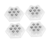 ELAYARD 32 Pièces Mini Self-adhesive Heavy Duty Stainless Steel Caster Wheels Silent Swivel Rollers For Furniture Storage Boxes And Appliances