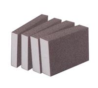 ELAYARD 4 pièces Bloc Éponge de Ponçage Double Face Tampons Éponges Abrasifs Fins à Épais pour Nettoyage et Polissage de Meubles et Cuisine et Souple