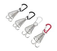 ELAYARD 4 Pièces Camping Tent Rope Hook for Wood Deck Fixing Outdoor Windproof Spring Buckle Couleur Aléatoire