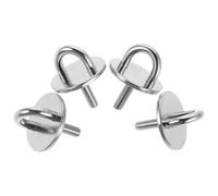 ELAYARD 4 Pièces Crochet Rond Acier Inoxydable Anneau Suspendu avec Vis Fixation Murale et Plafond pour Bateau et Support Robuste et Montage Facile