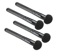 ELAYARD 4 pièces Lot de Éponges Cosmétiques Champignon Noires Applicateur Poudre Portable Doux pour Maquillage Humide et Sec Pinceau Mousse Multifonction pour Fond de Teint Correcteur