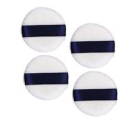 ELAYARD 4 Pièces Lot de Houppettes à Ronde avec Ruban Éponges Cosmétiques Légères pour et Fond de Teint Applicateurs Compacts et Réutilisables pour Maquillage et Professionnel