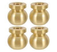 ELAYARD 4 Pièces Lot de Laiton Décoratifs pour Meubles Rehausseurs Coniques Stables pour Plateaux Bois Boîtes à Bijoux et Présentoirs Polyvalents